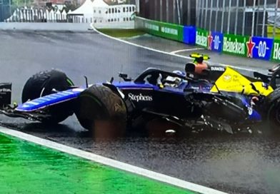 Colapinto quedó fuera de carrera tras un fuerte choque bajo la lluvia del Gran Premio de Brasil