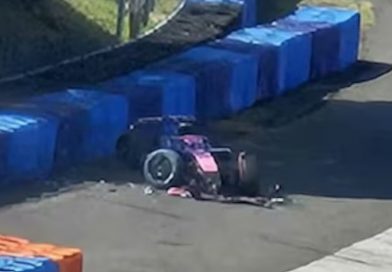 <span style='color:#FFF;font-size:12px;text-transform: uppercase;background-color:#289dcc;'> NO SUFRIÓ CONSECUENCIAS FÍSICAS </span> </br> Fuerte accidente de Franco Colapinto en los test de neumáticos nuevos en Hungría